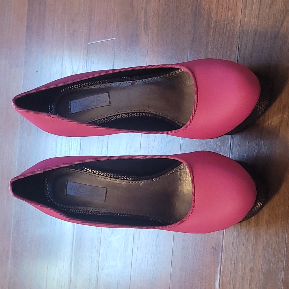 Rachel Roy hot pink & black heels